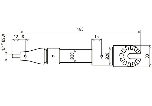 Rigid adapter for housing of digital camera with threaded pin and gear coupling – Görsel 2 / 2