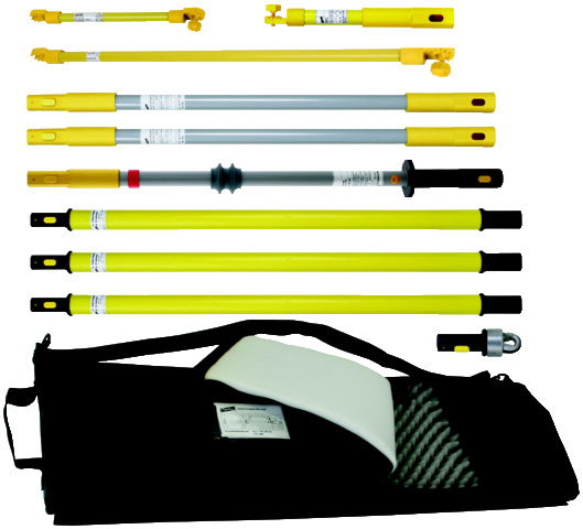 Operating stick SET 36kV with plug-in / gear coupling Also suitable for use in wet weather conditions