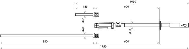 PHE III voltage detector 10-30kV 50Hz cat. S/L w. gear coupl. PHE3 10 30 SL ZK – Görsel 2 / 2