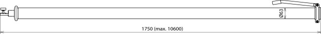 Telesc. insulating rod with ZK support and measuring scale Un...36kV L 10600mm – Görsel 2 / 2