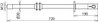 Insulating stick with M12 thread and plug-in coupling D 30mm L 720mm