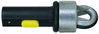 End fitting with plug-in coupling and aluminium eye