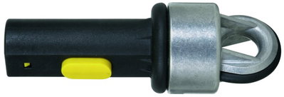 End fitting with plug-in coupling and aluminium eye