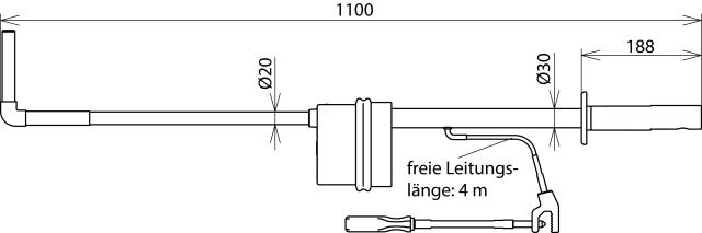 D.c. voltage detector PHE/G I f. switch- gear w. positive pole on test prod – Görsel 2 / 2