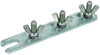 3-pole earthing busbar M10 with wing nut