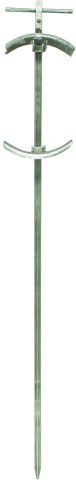 Earthing spike for driving in L 1500mm with fixture for cables