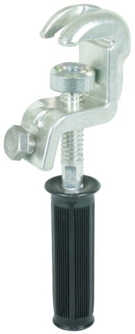 Universal earth clamp D 20/25mm T 15mm Rd/Fl 20mm with handle