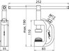 Earth milling clamp f. flat profiles -40mm w. tommy bar f. PK1 cable lug