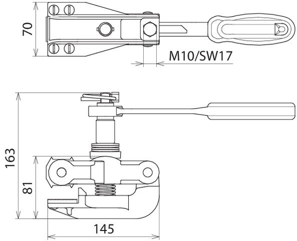 Rail connection clamp with detachable ratchet – Görsel 2 / 2