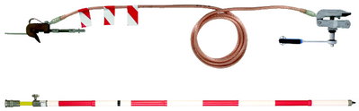 Earthing device f. railways f. overhead lines (not profile-free) w. ratchet-KIT-