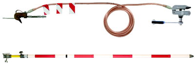 Earthing device f. railways f. overhead lines (profile-free),ratchet, hook -KIT-