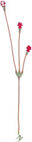 Three-pole earthing and short-circuiting device VI 25mm² for phase T pins