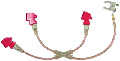 Three-pole earthing and short-circuiting device VI 16mm² for phase T pins