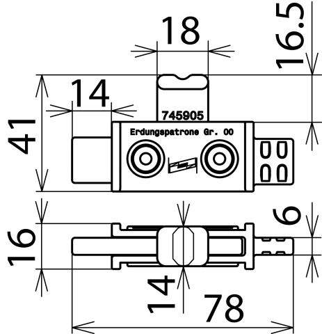 Earthing cartridge NH size 00 – Görsel 2 / 2