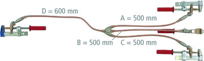 Three-pole earthing and short-circuiting device 50mm² with clamps