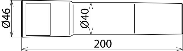 Intake tube extension D=40/L=200mm for NS dry cleaning set -1000V – Görsel 2 / 2