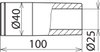 Intake tube adap. f brushes/clean. heads D=40/25mmm for NS dry clean. set -1000V