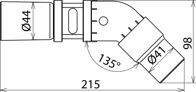 Angled intake hose adapter D 40 mm f. NS/MS dry cleaning kits – Görsel 2 / 2