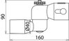 Angled intake tube, adjustable, D=40mm for MS dry cleaning set -36kV
