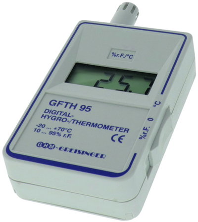 Digital hygrometer/thermometer for verifying the climatic conditions