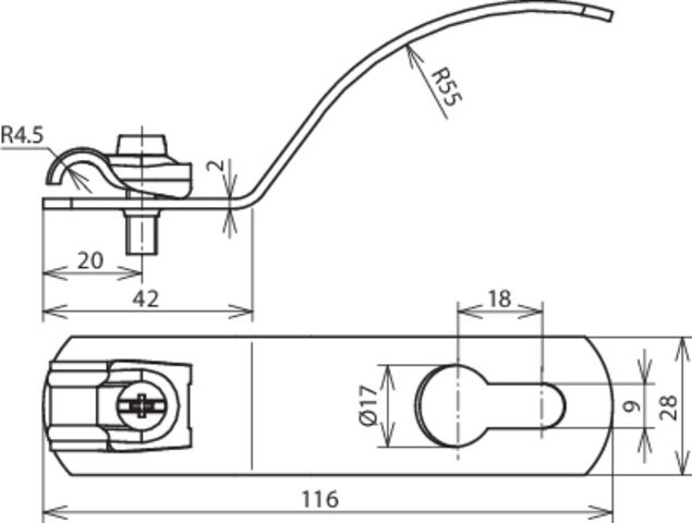 Roof cond. holder DEHNQUICK f. corrug. sheet roofing prof. 5 Rd 6-10mm St/tZn – Görsel 2 / 2