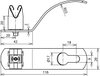 Roof cond. holder f. corrug. sheet roof. profile 5 w. DEHNgrip Rd 8mm St/tZn