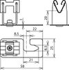 Roof cond. holder f. corrug. sheet roofs profile 5/8 w. DEHNgrip Rd 8mm StSt