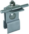 Roof conductor holder Al for Rd 6-10mm f. tin roofs with rectang. standing seam