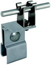 Roof cond. holder Al for Rd 8mm f. sheet metal roofs w. rect. stand. seam