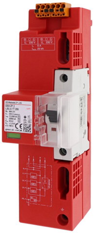 Type 1+2+3 comb. arr. DEHNshield ZP + LS 2 LSG for TT and TN-S systems