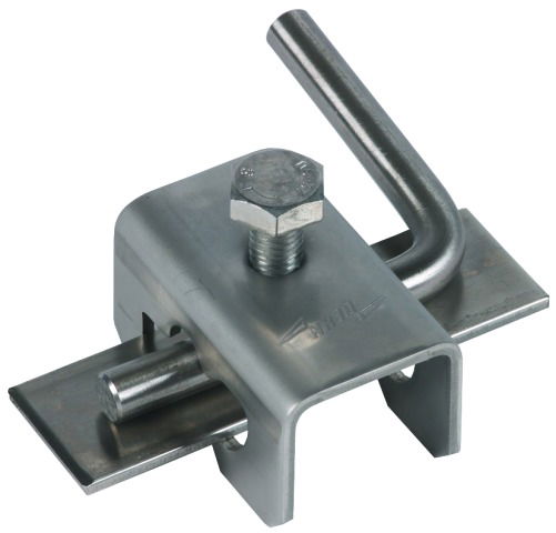 Connecting clamp, StSt f. Fl 30/Rd 10mm f. cross and parallel connections