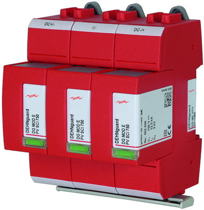Surge arrester type 2 DEHNguard ME multipole f. PV syst. up to 1500V d.c.