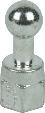 Fixed ball point D=20mm, straight with M16 female thread