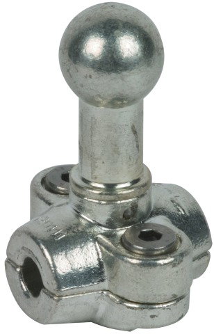 Fixed ball point D 25mm, clamp type A for round conductors 20mm