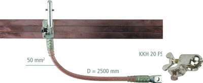 Short-circuiting bar 60x12mm E-Cu F20 with hexagon shaft