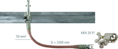 Short-circuiting bar 60x12mm E-Cu F20 with hexagon shaft