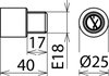 Insulating plug for E18 screw insert