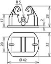 Adapter for roof conductor holders for Rd 10mm