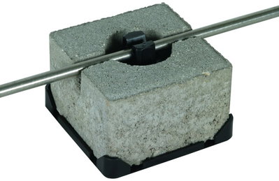 Roof cond. holder FB f. flat roofs w. block C35/45, single holder Rd 8mm