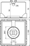 Roof cond. holder FB f. flat roofs w. block C35/45, single holder Rd 8mm