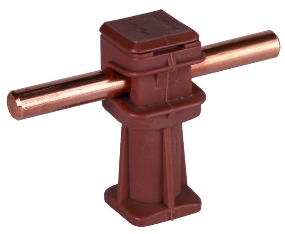 Conductor holder DEHNsnap plastic brown H 36mm f. Rd 8mm with M8 thread