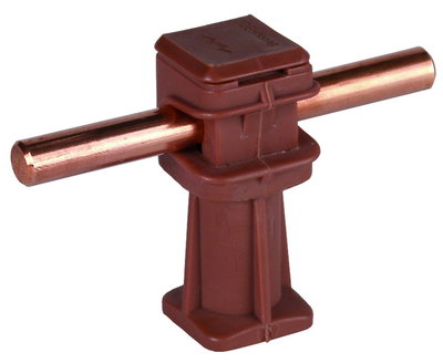Conductor holder DEHNsnap plastic brown H 36mm f. Rd 8mm with M8 thread