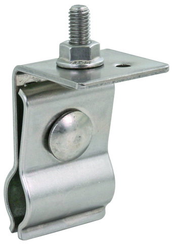 Holder f. metal roof w. round standing seam KAL-ZIP conn. bead Rd 20-25mm StSt