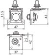 Holder f. metal roofs w. standing seam clamping range Fl 0.7-8mm StSt