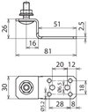 Holder for metal roofs Z-shaped f. riveting or screwing StSt