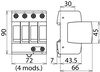 DEHNguard M surge arrester type 2 4-pole Uc 275V w. ACI technology