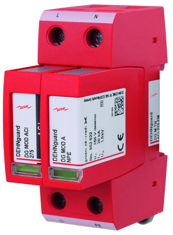 DEHNguard M surge arrester type 2 2-pole Uc 275V w. ACI technology