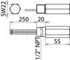 Surge arrester DEHNpipe Ex (i) with 1/2 -14 NPT male thread