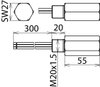 Surge arrester DEHNpipe Ex (d) with M20x1.5 male thread