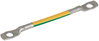 Bridging cable Cu 16mm² GN/YE L variable, with two cable lugs B10.5mm